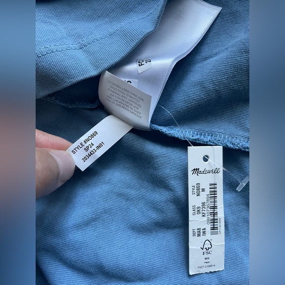 New Madewell NYBG Men Blue Design T Shirt Size Medium - Picture 10 of 11